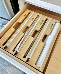 Thumbnail for 4-in-1 Bamboo Wrap Dispenser with Cutter and Labels