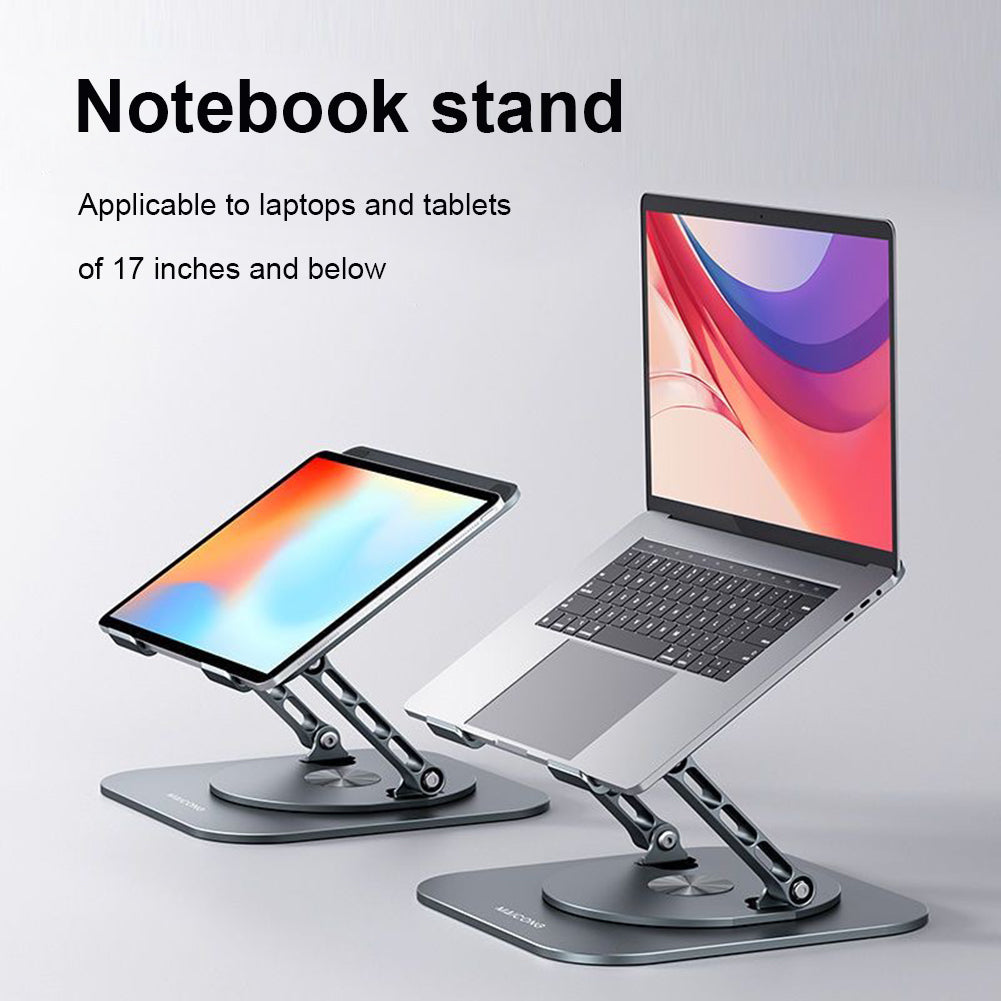 Foldable Laptop Stand 360° Rotatable Notebook Holder Stainless Lifting Cooling Bracket Laptop Base
