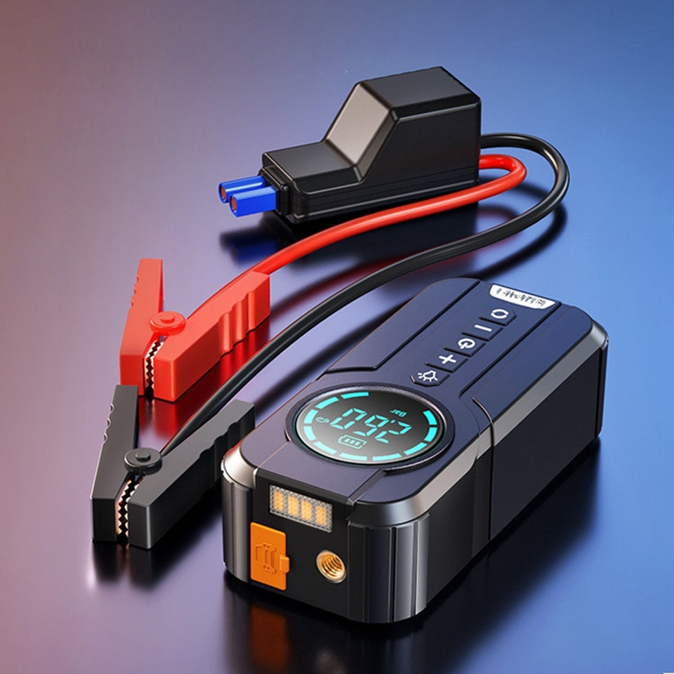 Battery Charger Mini Powerbank multi-function 12v Power Bank Portable Car  Jump Starter With Air Compressor Inflator Pump