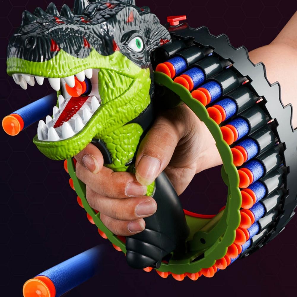 ElectricToy Dinosaur Gun Continuous Shooting With Soft Bullets
