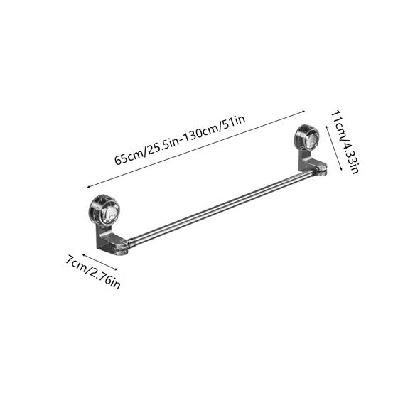 Retractable Suction Cup Towel Bar 65 cm