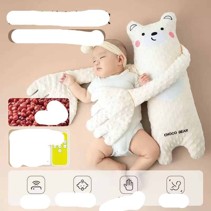 Baby Hand Pillow with Remote Choco Bear
