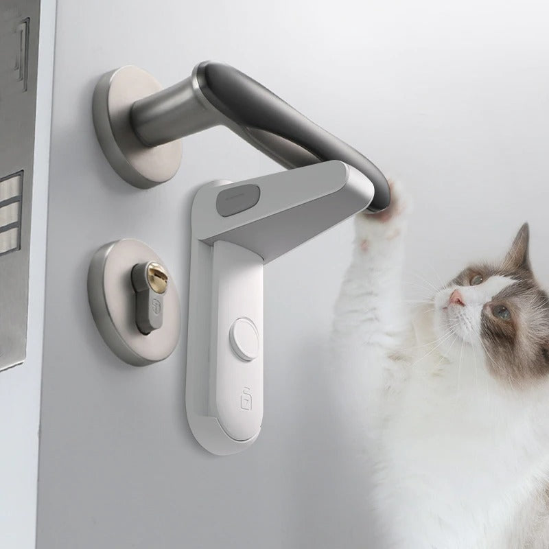 EUDEMON Door Lever Lock, Baby Proofing Door Handle Lock,Childproofing Door Knob Lock Easy to Install and Use 3M VHB Adhesive