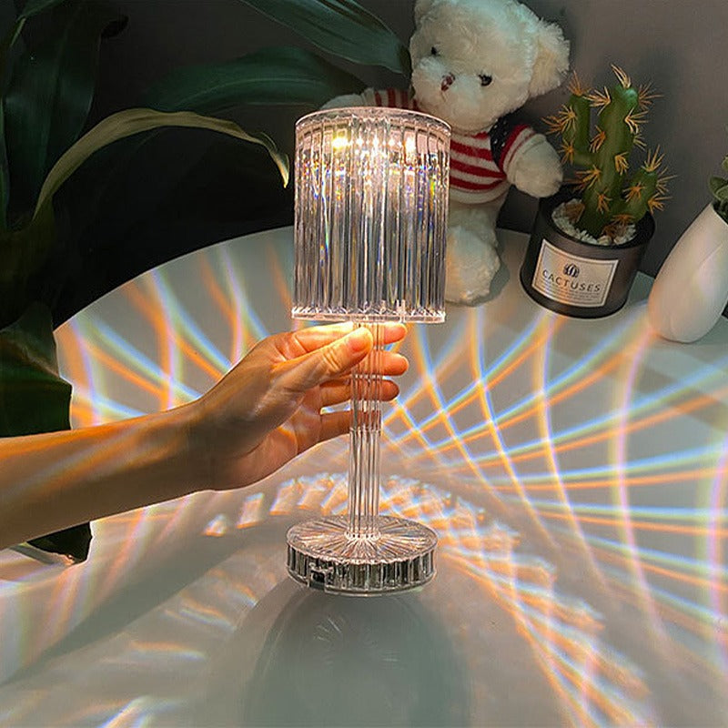 16 Colors LED Rechargeable Crystal Lamp Touch