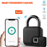 Thumbnail for Tuya Fingerprint Padlock Portable Keyless Bag Luggage Lock Waterproof USB Rechargeable Bluetooth-compatible for Indoor Outdoor