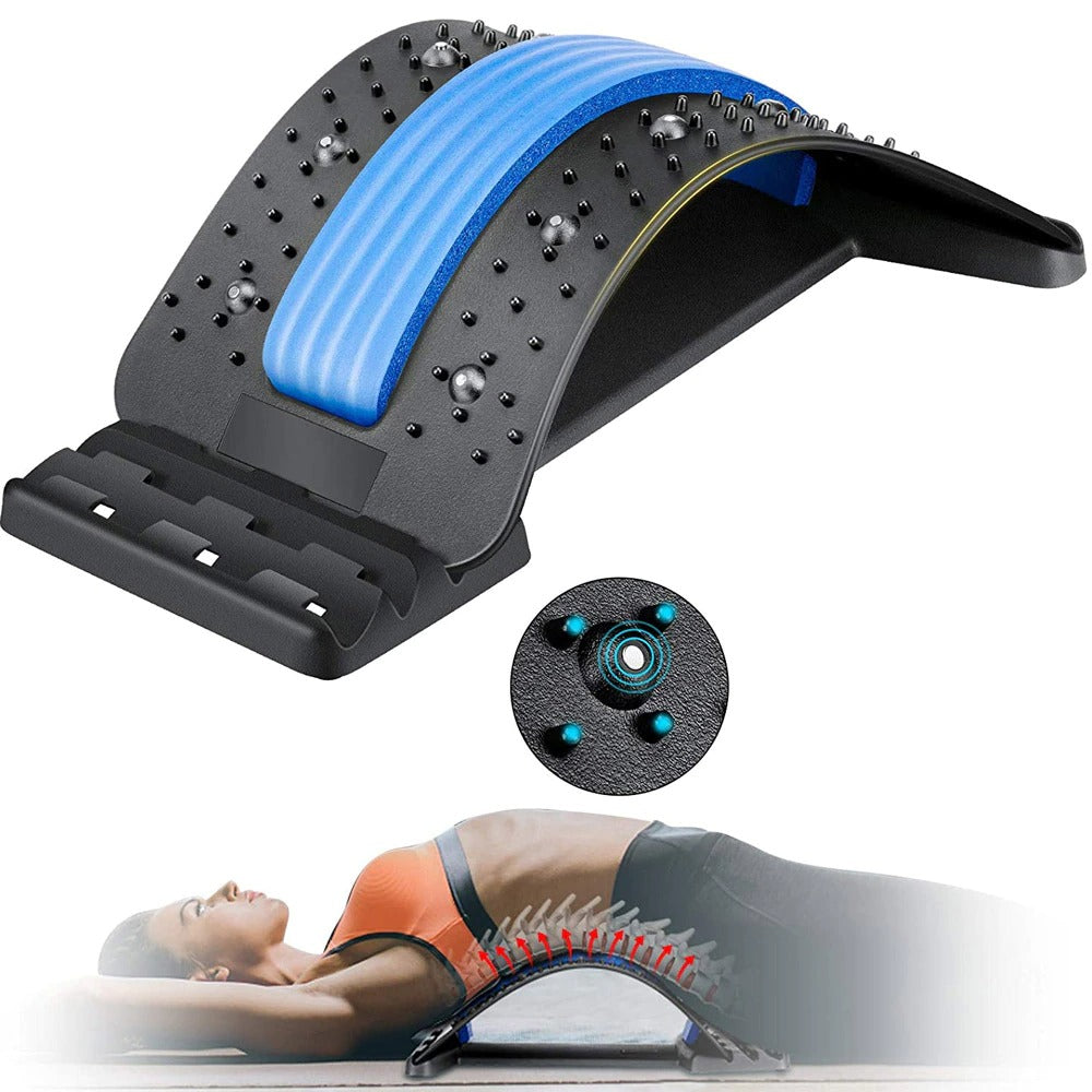 Magic Back Stretcher Lower Lumbar Pain Acupuncture Multi-Level Back  Massager Pain Relief for Herniated Disc Lower and Upper Back Stretcher  Support