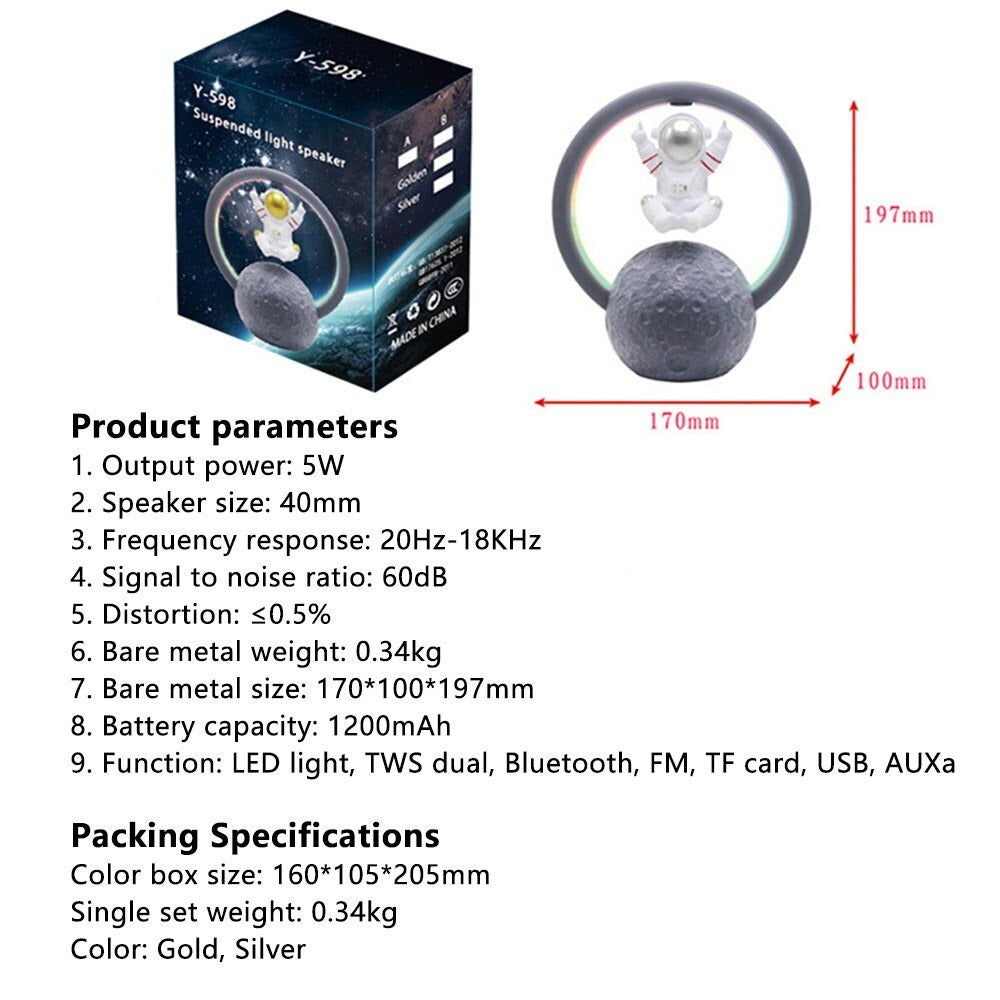 2023 Astronaut Magnetic Levitation Bluetooth Speaker