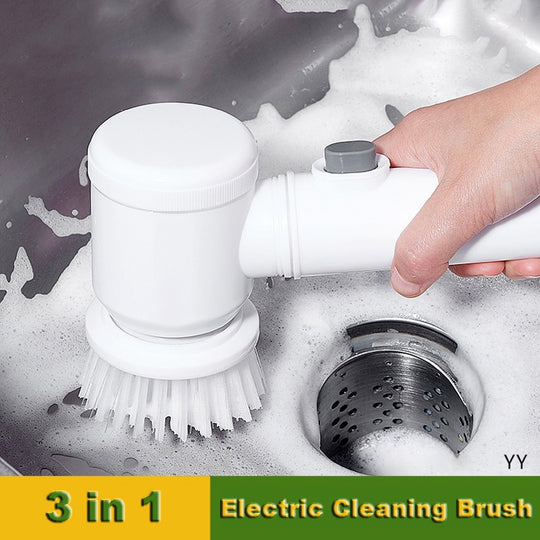 3 In 1 Electric Spin Scrubber Rechargeable Cleaning Brush