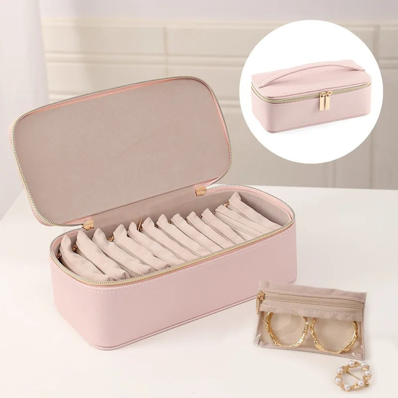 Elegant Jewelry Storage Box PU Texture