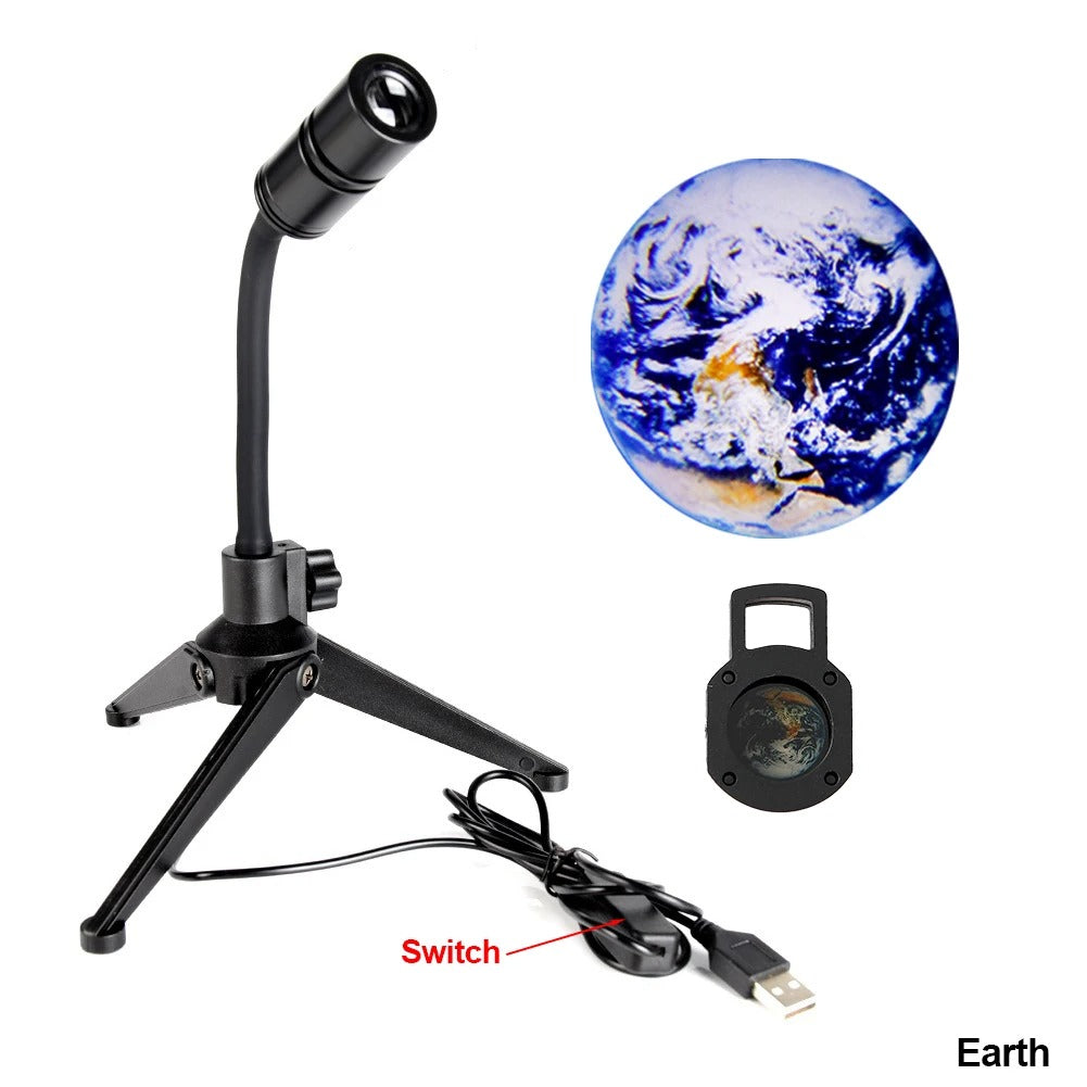Earth Moon Projector Galaxy Night