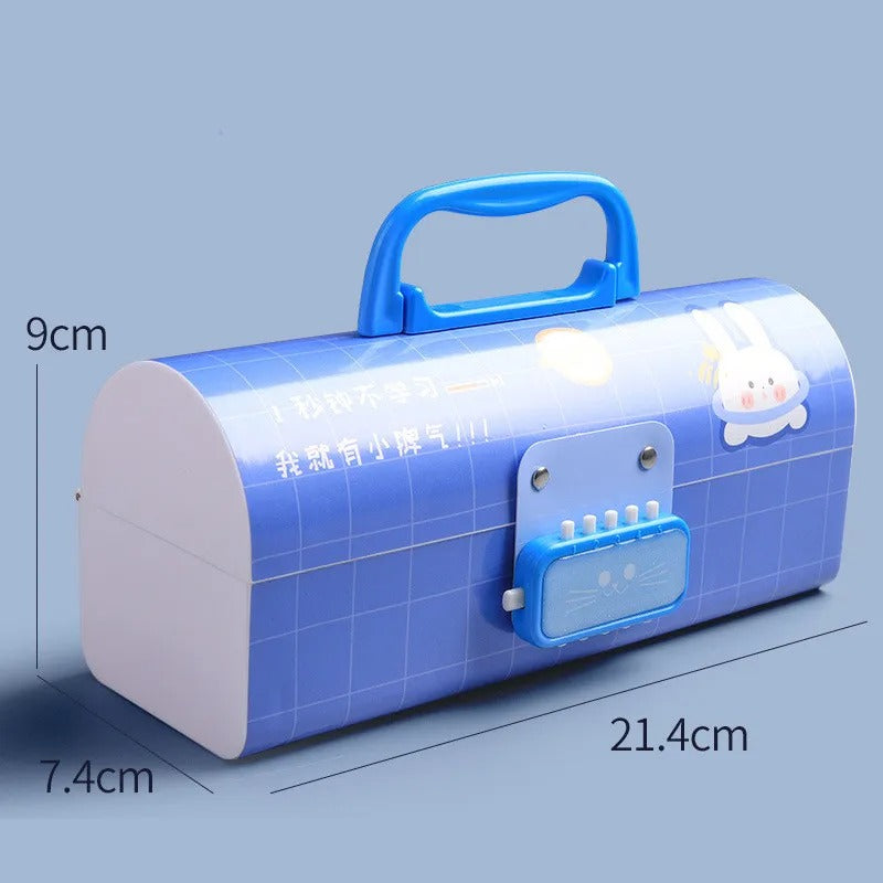 Portable Creative Pencil Case With Password Lock and Board