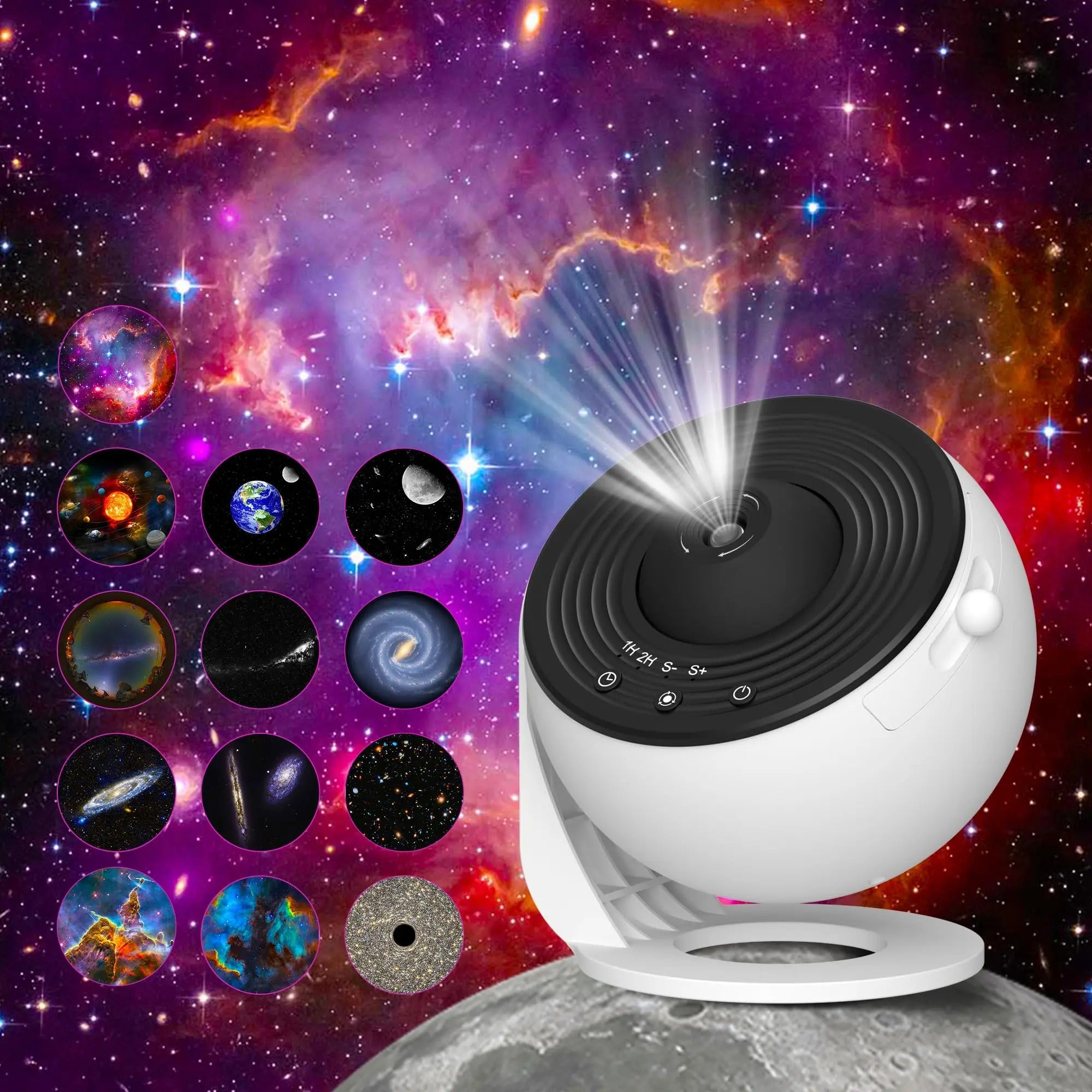 Original Galaxy 13 Planets Discs Projector HD With Aurora Stars