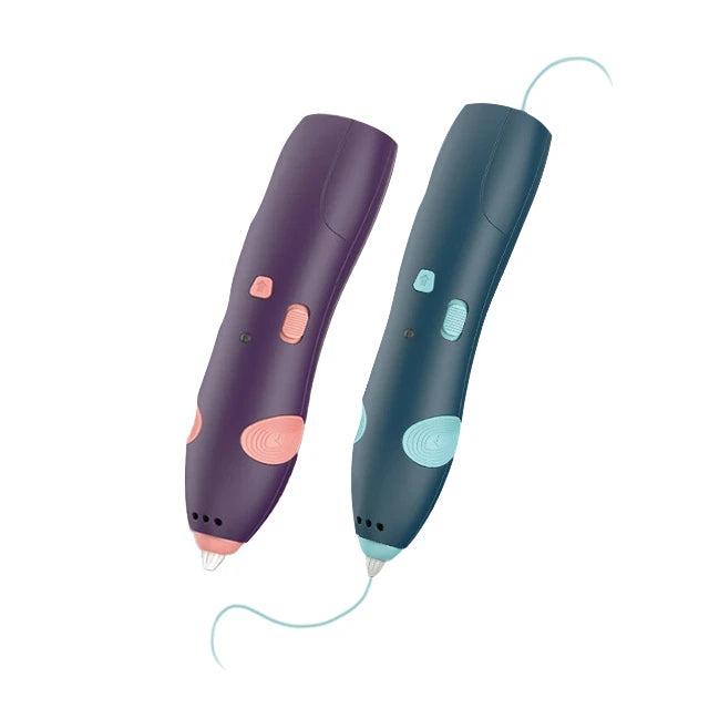 USB Rechargeable Low Temperature 3D Printing Pen DIY Creation Kids Drawing Toy - Dark Blue