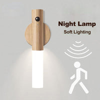 Thumbnail for Smart Motion Sensor Night Light Portable USB Rechargeable Wireless Warm Cabinet Light Wardrobe Lamp