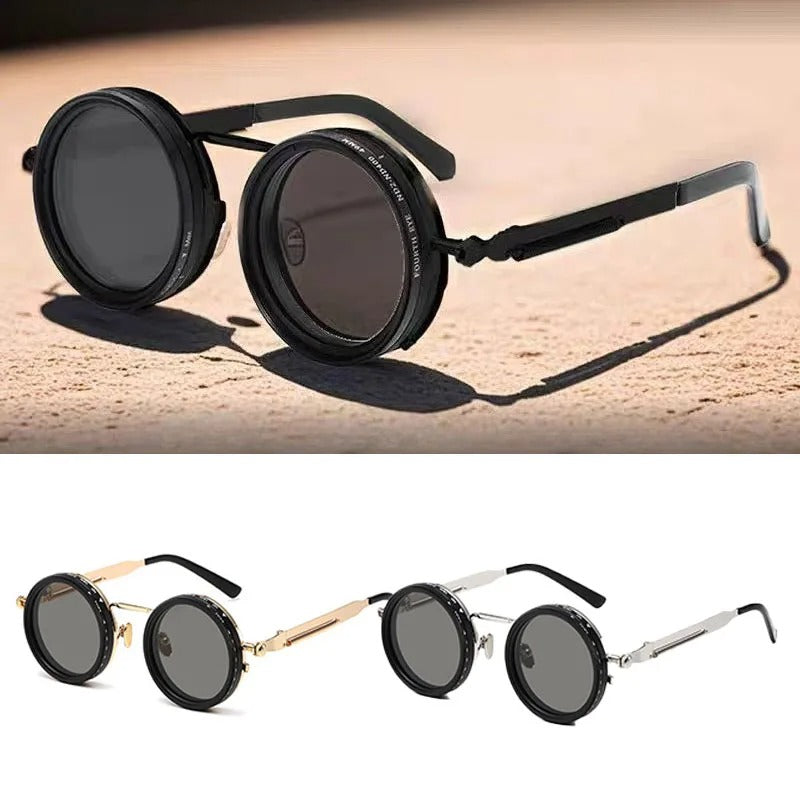 Visionguard ND Filter Sun Glasses, Retro MetalRotating color-changing Polarized Sun Classes