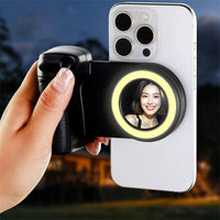 Thumbnail for 3-In-1 Magnetic Phone Grip & Mini Ring Light (Includes Remote)