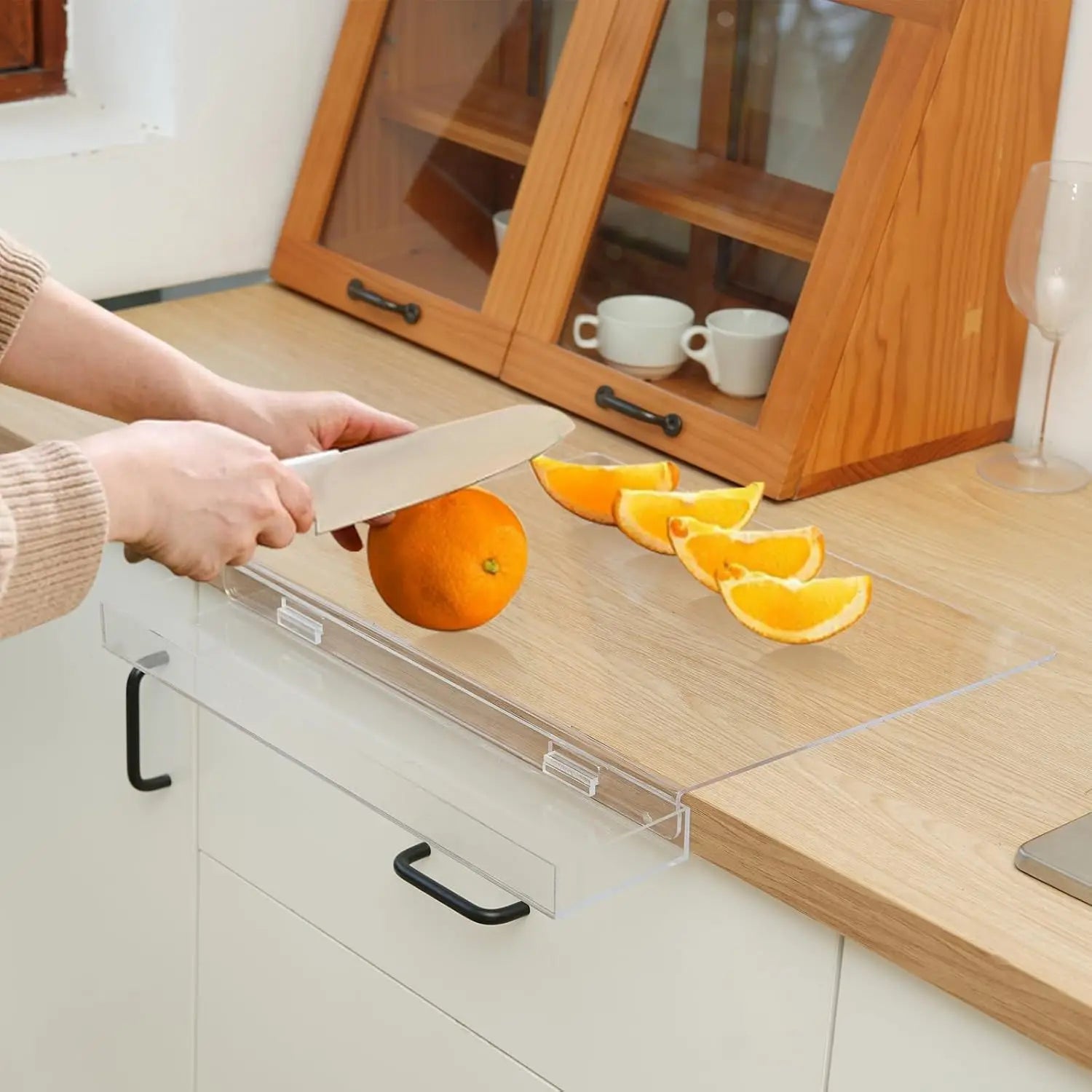 Acrylic Cutting Board with Tray 45 x 35 cm