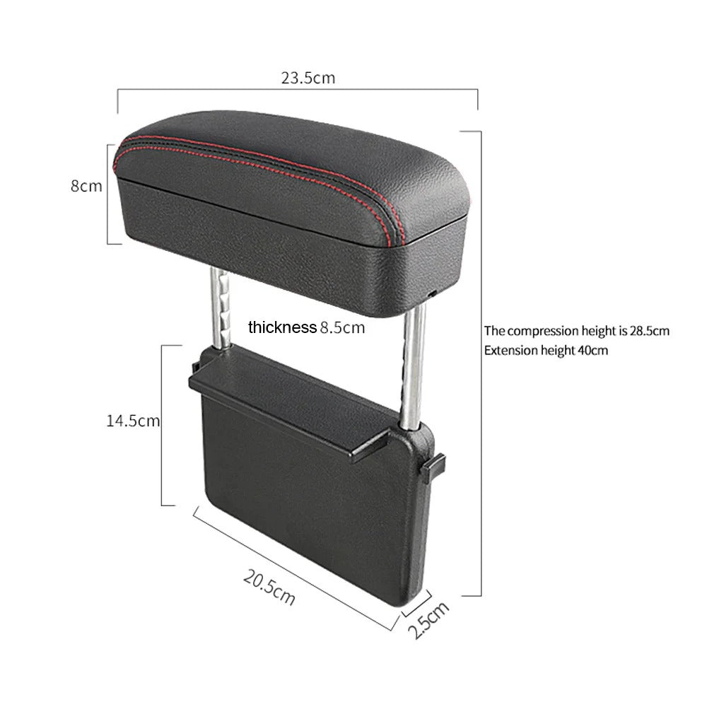 Wireless Charging Adjustable Car Armrest Organizer Box