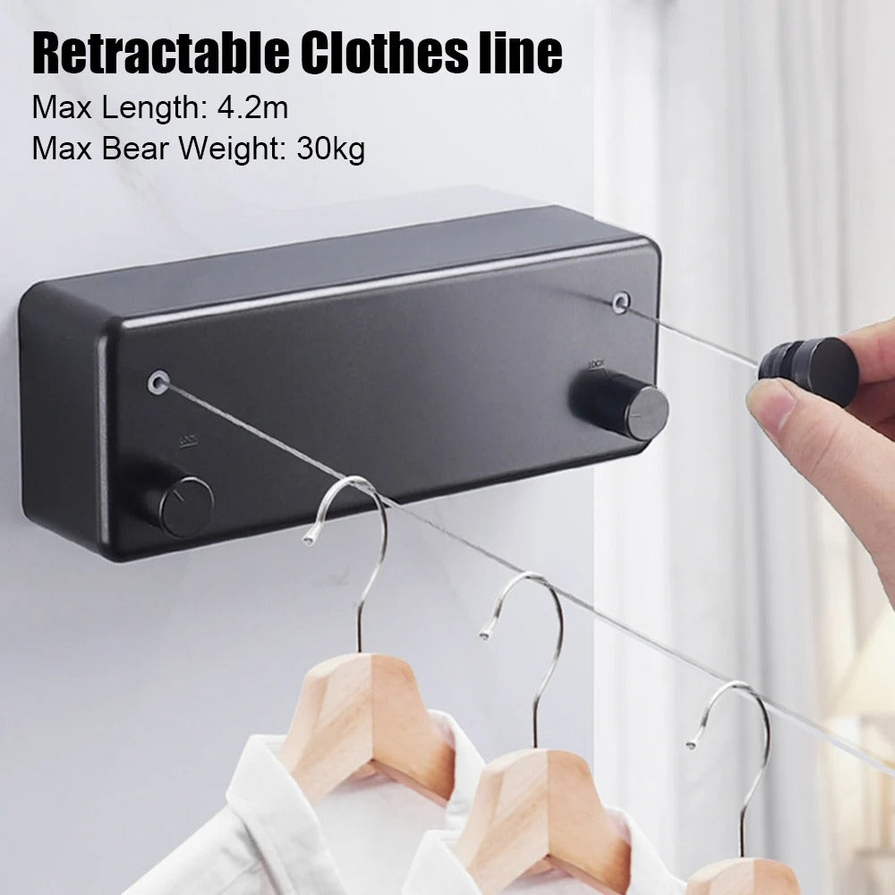 4.2m Retractable Clothesline Laundry Hanger