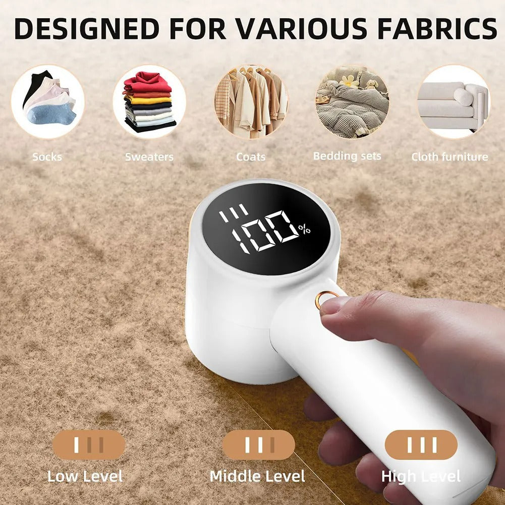 Portable Electric Fabric Lint Remover With LED Digital Display