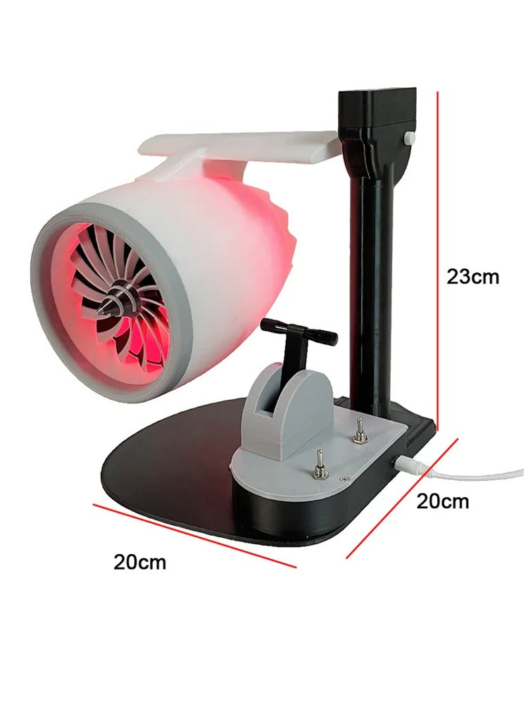 Jet Engine Desktop With LED Fan USB Equipped with A Humidifier and Red Tail Lights