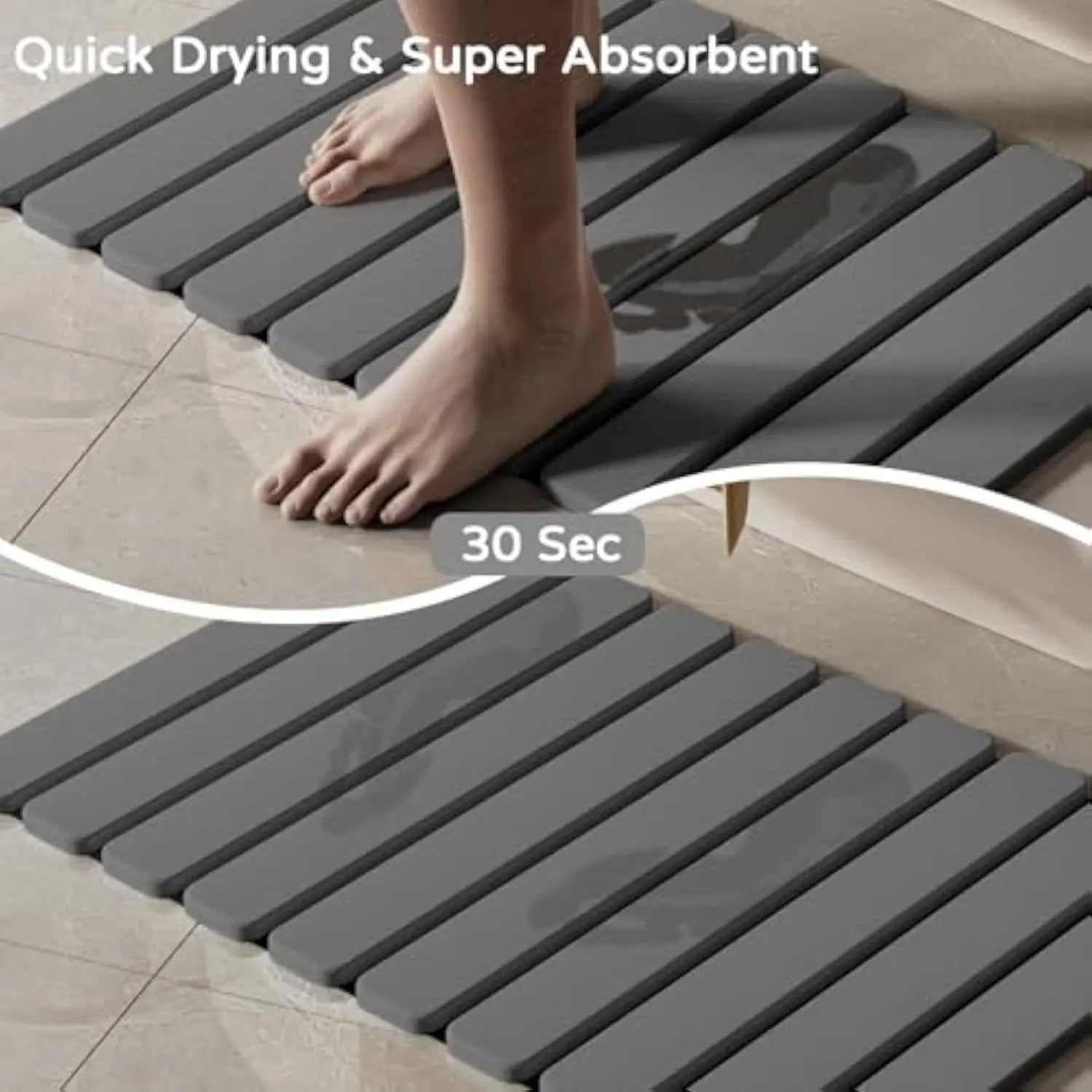 Luxury Stone Drying Mat Anti Slip Bathroom/Kitchen