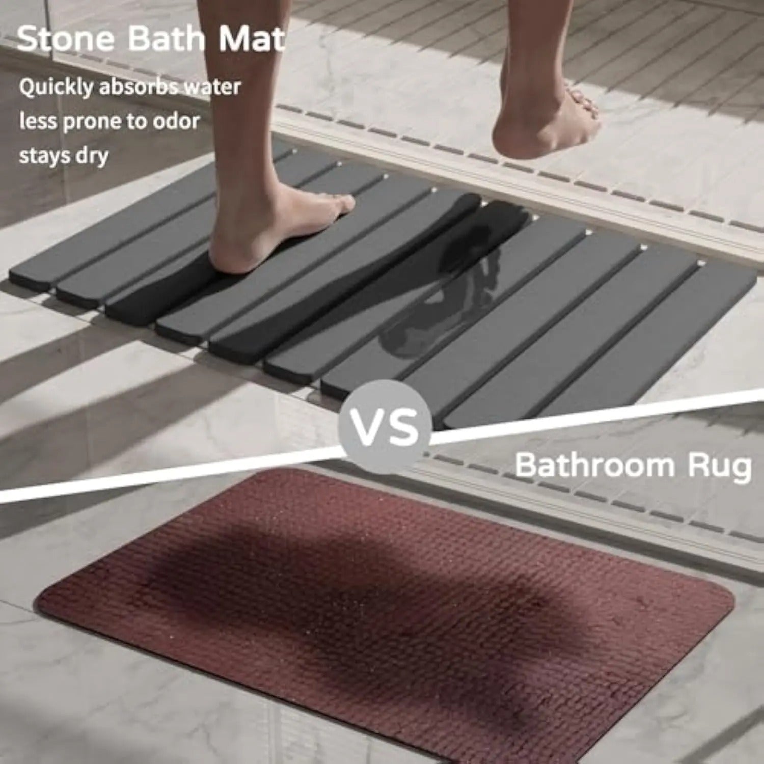 Luxury Stone Drying Mat Anti Slip Bathroom/Kitchen