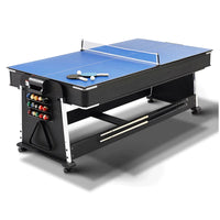 Thumbnail for 7 ft 4-in-1 Convertible Game Table - Regulation Size Pool Table with Ping Pong Top & Dining Surface for Home