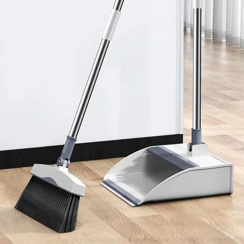 5 in 1 Broom and Dustpan Set Long Handle