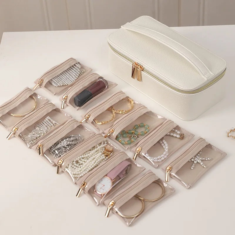 Elegant Jewelry Storage Box PU Texture