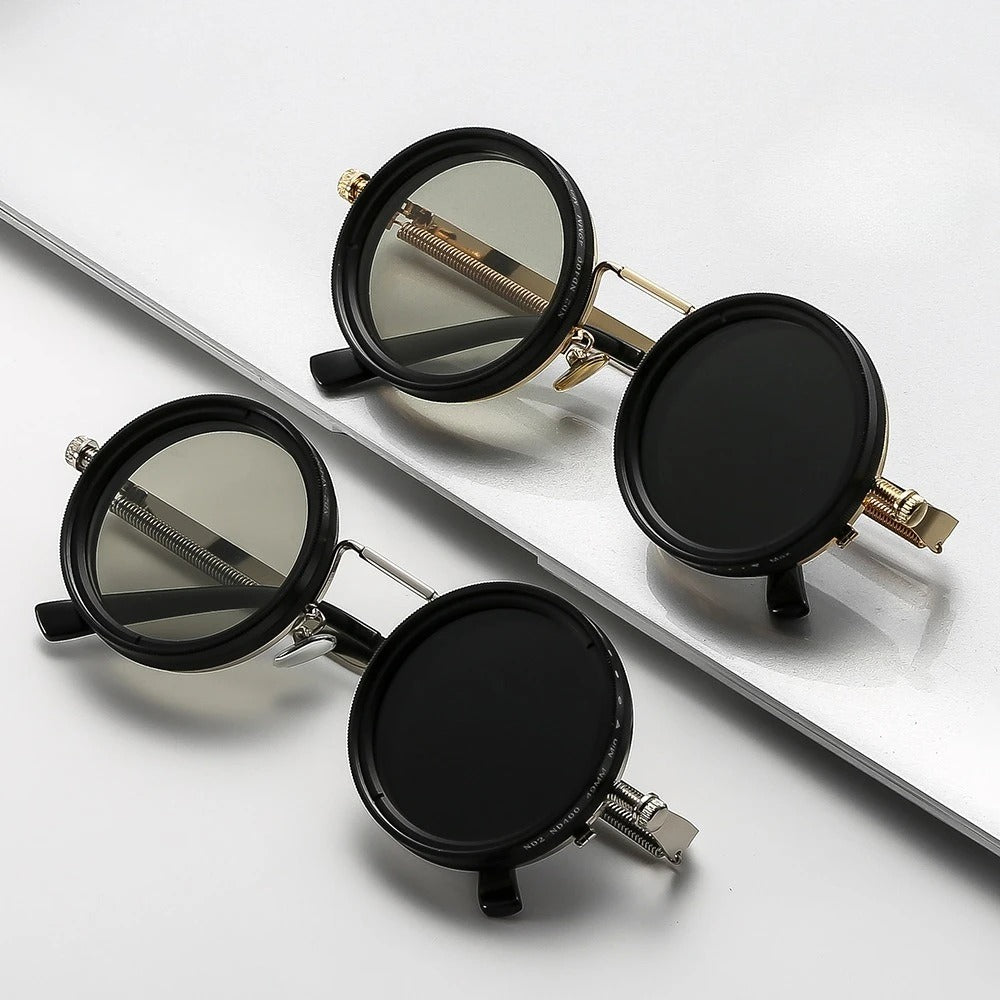 Visionguard ND Filter Sun Glasses, Retro MetalRotating color-changing Polarized Sun Classes