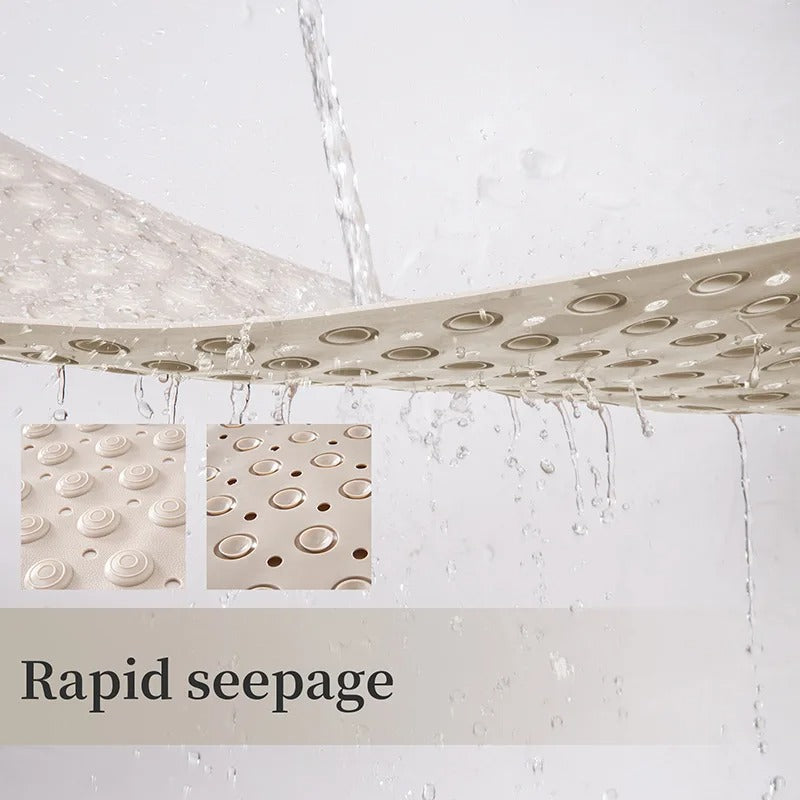 Non-Slip Bathtub/Kitchen Mat PVC Safety Shower Mat with Drain Hole
