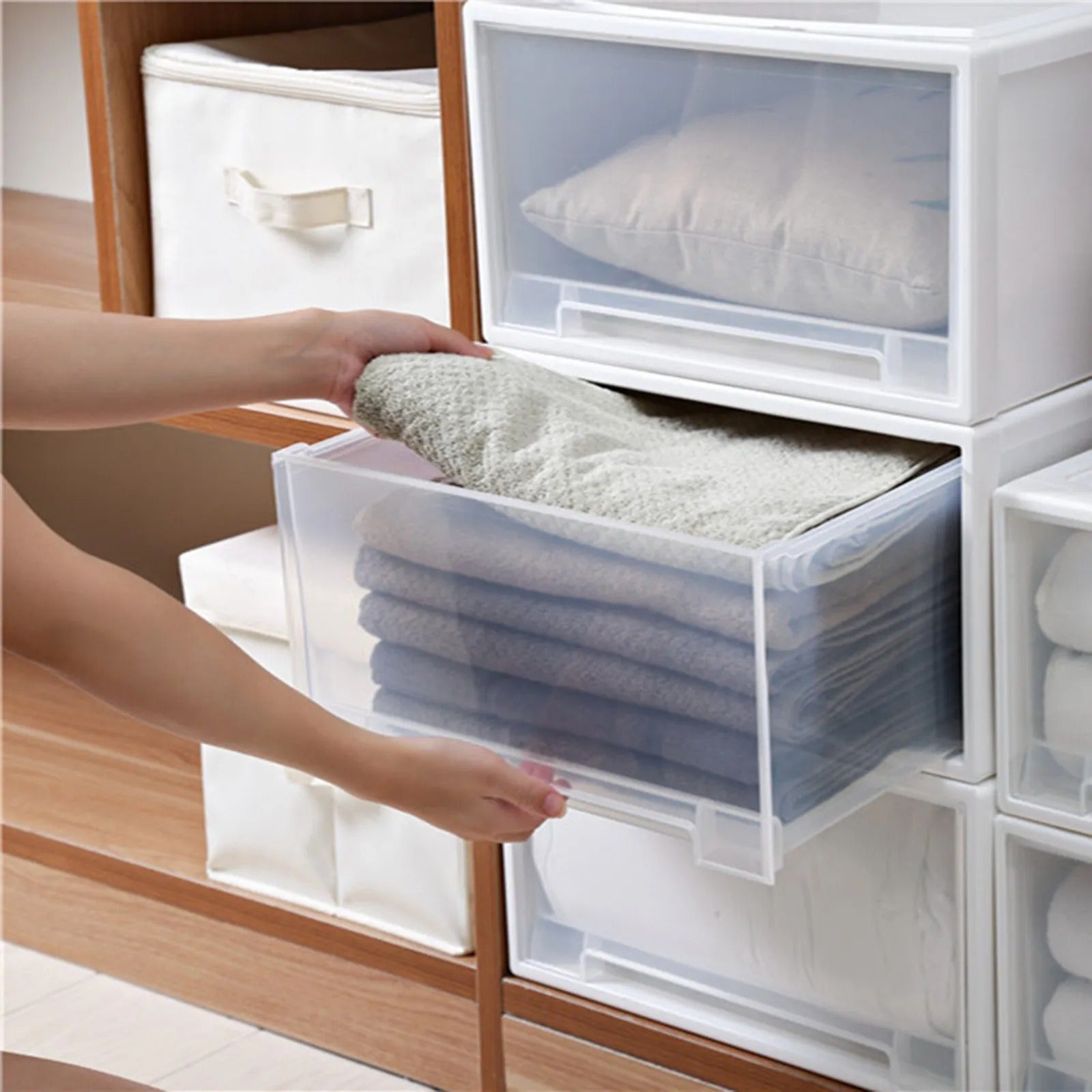 Stackable Household Items Storage Box Household Stackable – Ahammashop