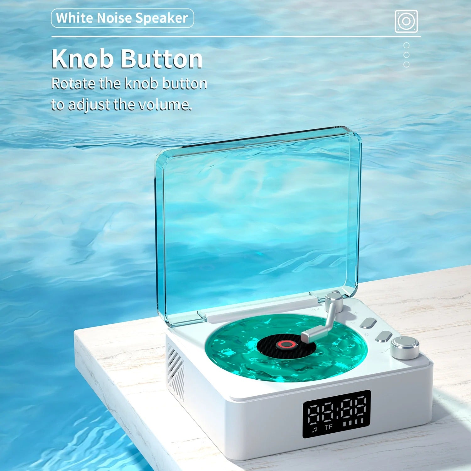 The Vinyl Player - Vintage Vinyl Record Player Bluetooth Speaker,Retro Vinyl Record Player with Adjustable Lights,