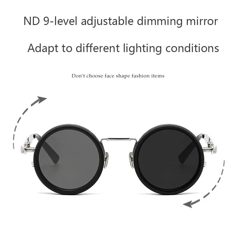 Visionguard ND Filter Sun Glasses, Retro MetalRotating color-changing Polarized Sun Classes