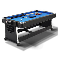 Thumbnail for 7 ft 4-in-1 Convertible Game Table - Regulation Size Pool Table with Ping Pong Top & Dining Surface for Home