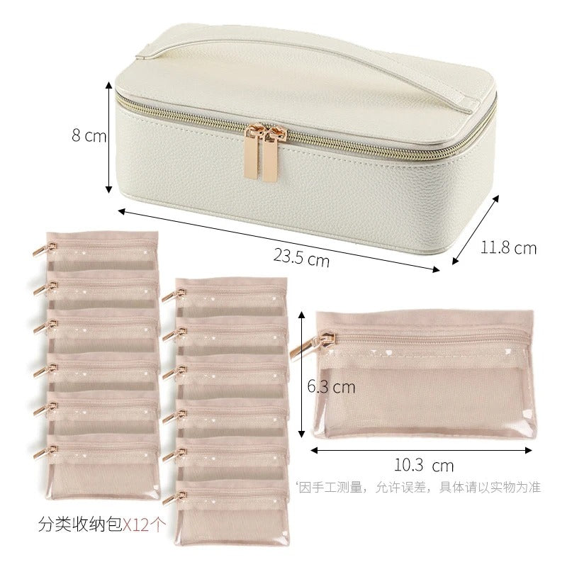 Elegant Jewelry Storage Box PU Texture