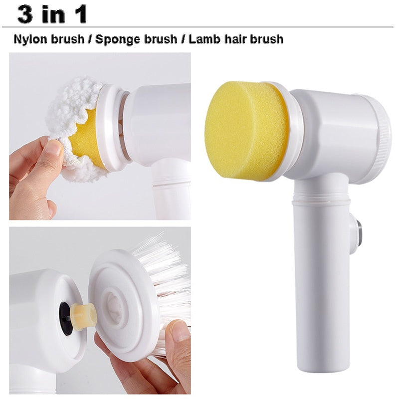 3 In 1 Electric Spin Scrubber Rechargeable Cleaning Brush