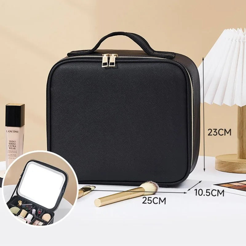 Portable Smart LED Makeup Bag with Mirror