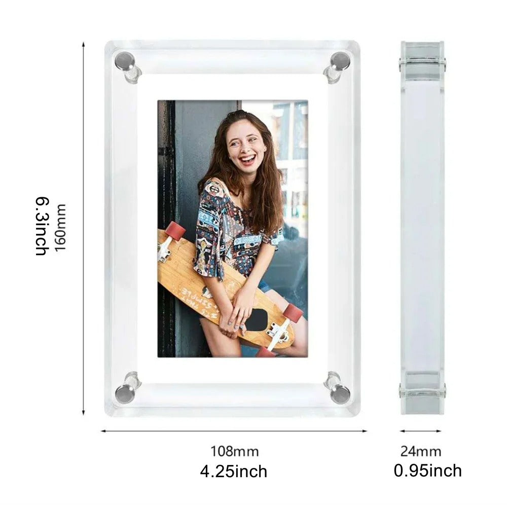 Wireless Acrylic Digital Photo Frame 5 Inch 1200mAh Vertical Display