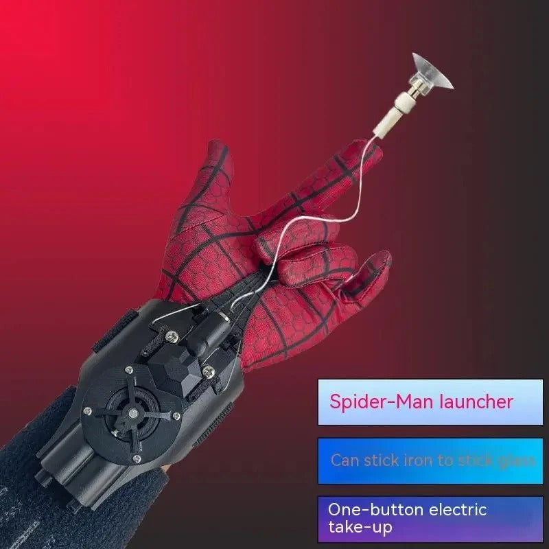 Electric Spider-Boy Web Shooter Wrist Toy with USB Recharger and Automatic Take-Up