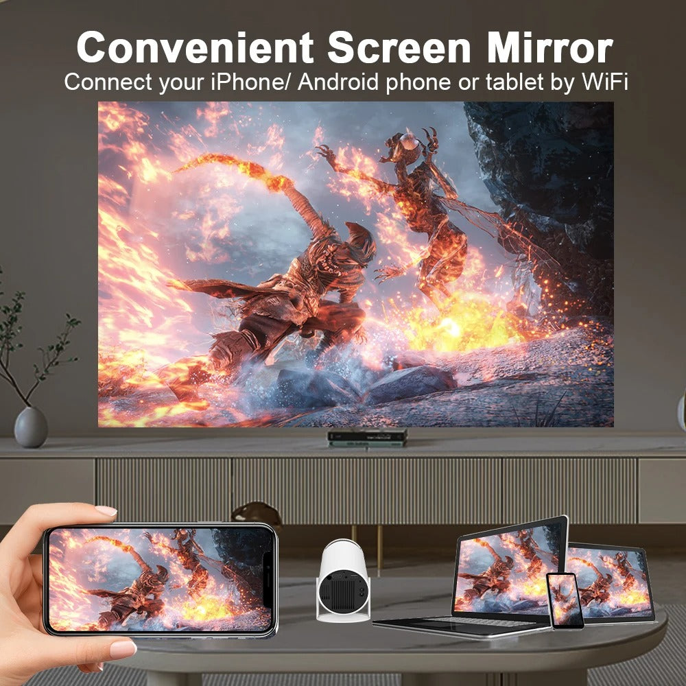 ORIGINAL Ultra-Portable 4K Cinema Smart Projector HD Spotlight WIFI Android 11