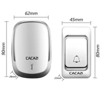 Thumbnail for Wireless Waterproof Doorbell 300M Remote 1 Button 2 Receivers