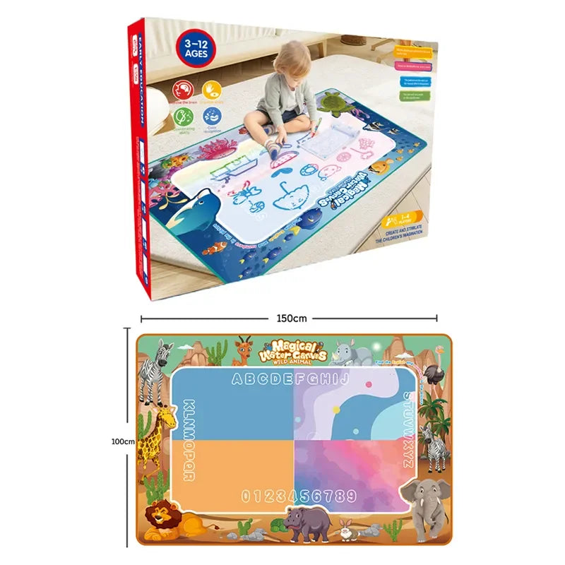 Large 150 x 110 cm Magical Water Doodle Mat Painting Kids