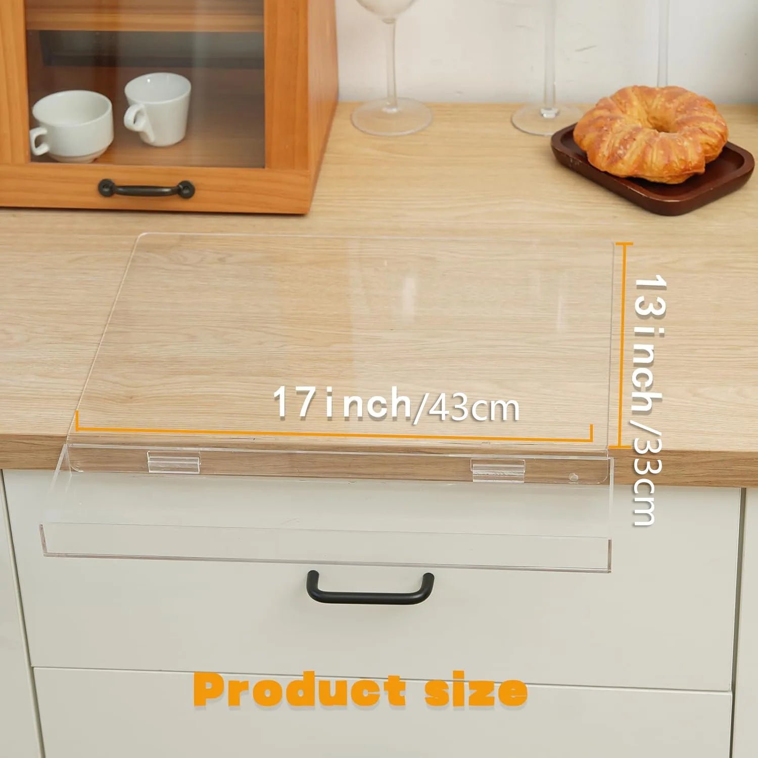 Acrylic Cutting Board with Tray 45 x 35 cm