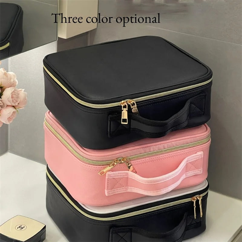 Portable Smart LED Makeup Bag with Mirror