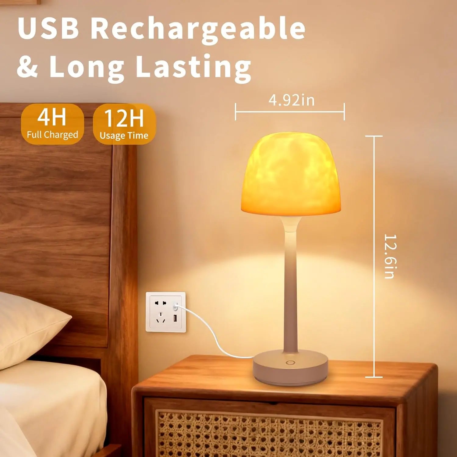 Waterproof LED Shower Lamp Ocean Wave Projector Touch & Remote Control