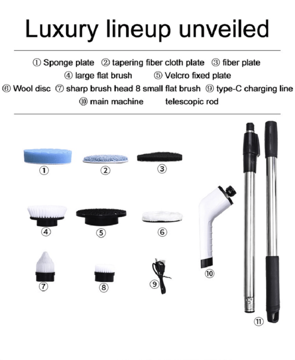 7 In 1 Electric Cleaning Brush Multifunctional Long Handle Cordless