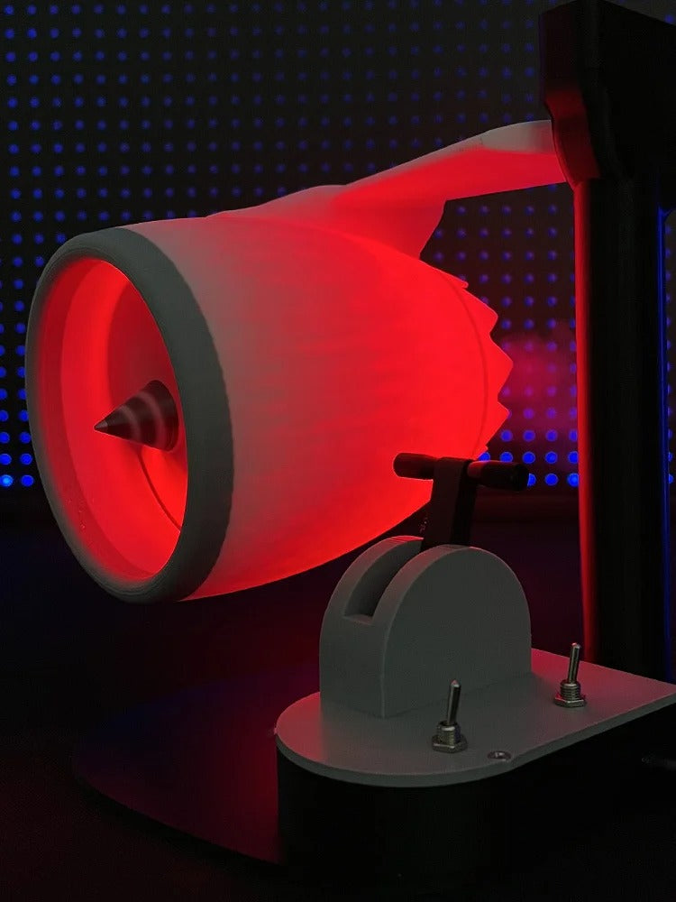 Jet Engine Desktop With LED Fan USB Equipped with A Humidifier and Red Tail Lights