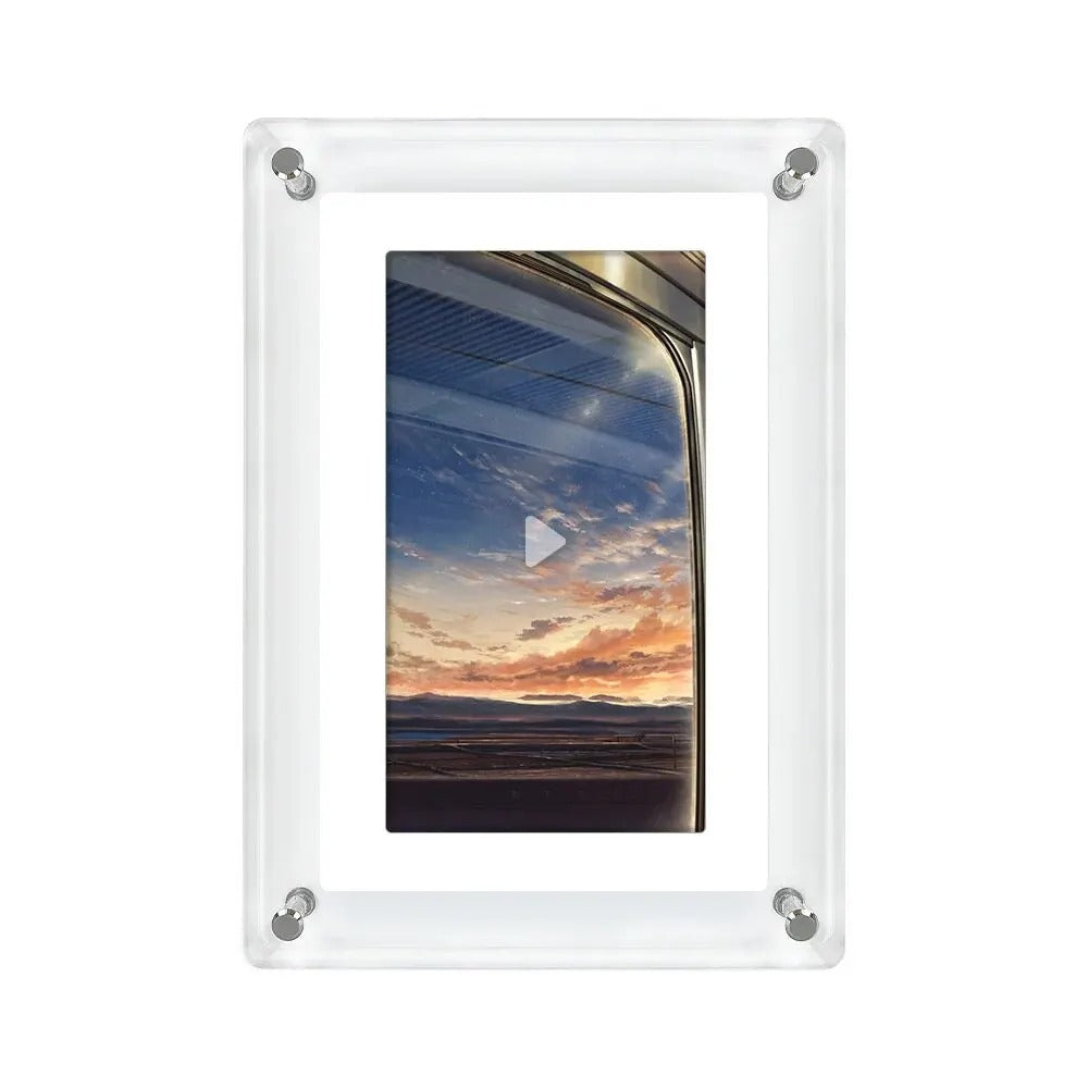 Wireless Acrylic Digital Photo Frame 5 Inch 1200mAh Vertical Display
